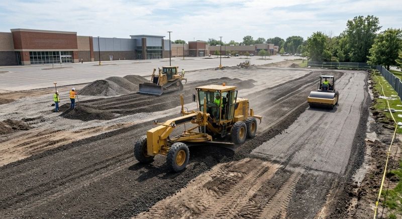 Parking Lot Excavation in Woodstock, GA